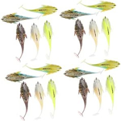 Yardwe 20 PCS Bait Lure makšķerēšanas piederumi āra Creative Fish Tool Praktiska mākslīgā ēsma Radoša makšķerēšanas āķi Svaigā ūdens Svītrains Bass Pret nokarenu apakšējo zoli Silikagels