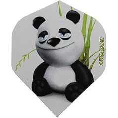 ASV šautriņu 3 komplekti (9 lidojumi) Smiling Panda standarta šautriņu lidojumi — Amazon Ex-Tough (100 mikroni)