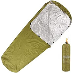 StrOux Emergency Sleeping Bag Lightweight Waterproof Thermal Emergency Blanket Survival Gear for Outdoor Adventure Camping Hiking Backpacking Hello