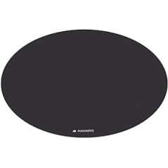 Navaris Yoga Mat Round Non-Slip Large - Diameter 120 cm Yoga Mat Extra Large - 0.6 cm Thick - Fitness Mat for Men and Women - Sports Mat Gymnastics Mat - Black