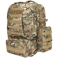 Kombat UK Expeditions Mugursomas vīriešiem Sievietēm Liela 50L Armijas Airsoft Tactical Molle Soma izdzīvošanai Ceļojumiem Medībām Pārgājieniem Makšķerēšanai Trenažieru zāle Skolas Kadetu mugursoma