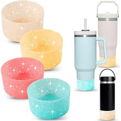 VZZNN Glitter Silikona zābaki, kas saderīgi ar Stanley Tumbler 20-40 oz