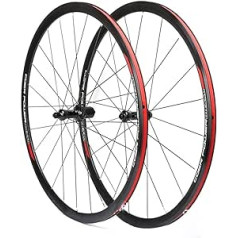 Velosipēdu riteņi, šosejas velosipēdu riteņpāris, 700 C velosipēdu riteņi, dubultsienu vieglmetāla diski, 30 mm diski, noslēgti bremžu gultņi, 8-11 ātrumi