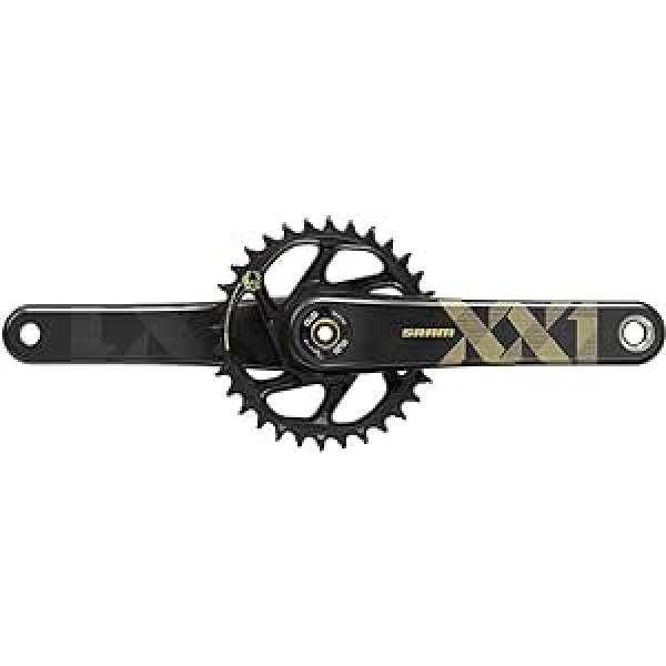 Sram Crank Xx1 Eagle Boost 148 12s W tiešā stiprinājuma 34t X-Sync 2 ķēdes gredzens (dublējošie kausi/gultņi nav iekļauti) kloķis