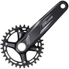 Shimano Unisex - Deore Crankset pieaugušajiem, melns, viens izmērs