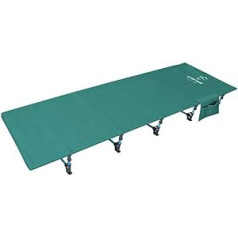 LSYOA Folding Camping Bed, Portable Compact Camp Bed, Lightweight Folding Bed with Carry Bag, Outdoor Bed Load 100 kg, Green