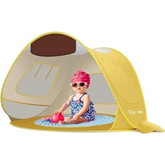 Glymnis Baby Beach Shelter Pludmales telts Pop Up Baby Beach Tent ar mini baseinu UV aizsardzību UPF 50+ Baby Telts Izmešanas telts bērniem no 0-3 gadiem