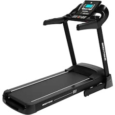 Bodytone Folding Treadmill with 12 Programmes and 15 Different Positions Treadmill with Bluetooth Apps Connectivity and LED Display up to 18 km/h, DT17+