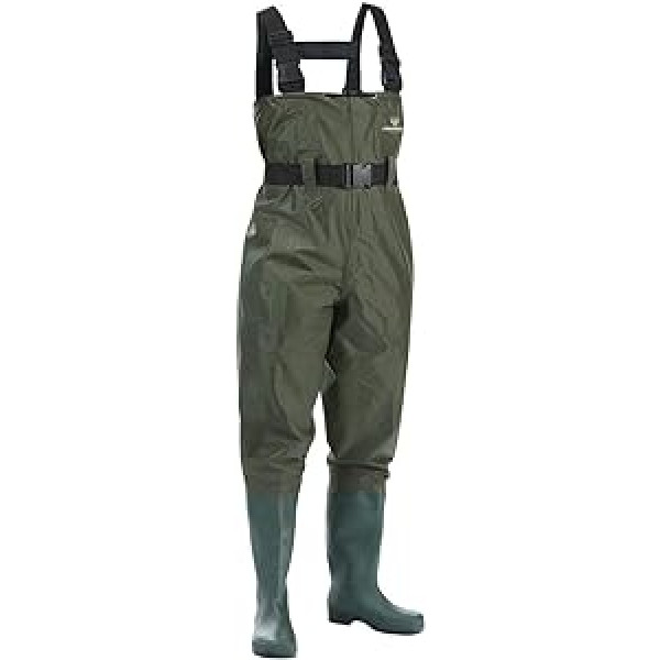 Fishinsir Waders Fishing Trousers Wading Boots Watts Fish Pond Rubber PVC Nylon Waders with Boots Cold Resistant 38-46