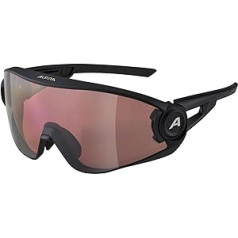 ALPINA 5W1NG Q veidrodiniai, kontrastą didinantys ir nuo rasojimo akiniai sportui ir dviračių sportui su 100 % UV apsauga suaugusiems