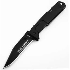 LIUS GROUP Pocket Knife Long Folding Knife Sharp N690 Blade Titanium Knife Foldable Metal Knife Black EDC Knife Premium Outdoor Knife Survival Camping Knife Hunting Knife One-Handed Knife