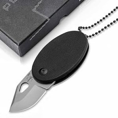 Böker Plus® L'Egg Neck Knife - Mini Rescue Pocket Knife with G10 Handle - Small Neck Knife with Chain - Mini EDC Keychain Folding Knife 42a Compliant