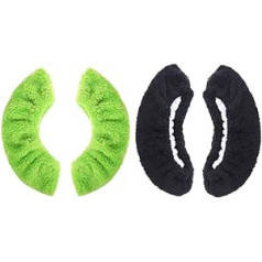 BESPORTBLE 2 Pairs of Polyester Ice Skate Skate Pads for Sports Ice Skates (Black, Green)