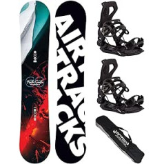 Airtracks vīriešu snovborda komplekts - North South Four Camber snovborda plats - Snowboard Binding Star vai Master Fastec - Snovborda soma 150 157 159 162 cm