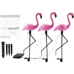 Ymiko Solar Garden Lights Outdoor Solar Flamingo Decorative Light Path Light Stake Lights for Patio, Yard, Driveway