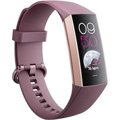 Activity Tracker for Women Men 1.1 Inch AMOLED Screen Fitness Watches with Heart Rate Blood Pressure Sleep Monitor Calories Tracking Step Counter Smart Band for Android and iPhone (Purple 2)