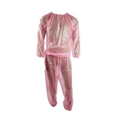 Haian PVC skriešanas tērps / saunas tērps, caurspīdīgs rozā