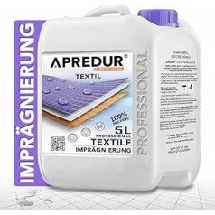 APREDUR 5L Professional Textile Waterproofing Spray Waterproofing Agent for Synthetic and Cotton Fabrics such as Awning Tent Upholstery Sofa Convertible Top Solvent and PFC-Free