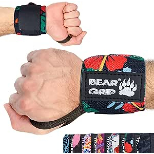 BEAR GRIP - Special edition premium wrist wraps for weightlifting (sold in pairs)