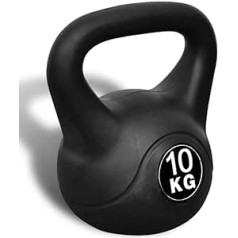 Cikonielf Kettlebell 10kg krievu hantele ar plastmasas pārklājumu muskuļu trenēšanai