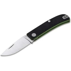 Manly Waso 14C28N Toxic Pocket Knife Made of 14C28N Steel and Fibreglass Reinforced Plastic in Black - 17.40 cm