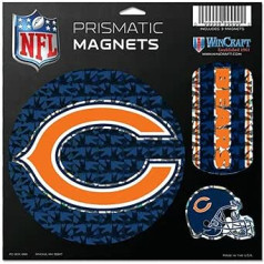 Wincraft NFL Chicago Bears prizmatiski magnēti, 27,9 x 27,9 cm, komandas krāsas