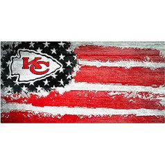 Fanu izveide NFL Kanzassitijas Chiefs Unisex Kanzassitijas Chiefs Karoga zīmju komandas krāsa 6 x 12