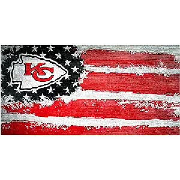 Fanu izveide NFL Kanzassitijas Chiefs Unisex Kanzassitijas Chiefs Karoga zīmju komandas krāsa 6 x 12