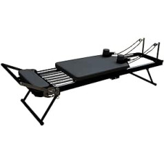 WENNEWU Foldable Pilates Reformer Machine, Pilates Bed with Adjustable Intensity, Pilates Reformer Machine Home, Yoga Exercise Equipment, for Strength Training, Black