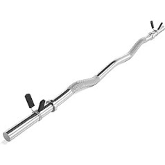 MSPORTS SZ Premium Curl Bar 30 mm ar atsperu aizdari, standarta izvēle 120 cm (7 kg) vai 130 cm (8 kg), hromēts vai melns