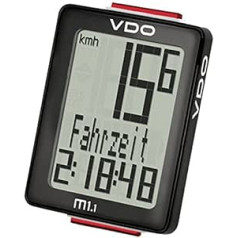 VDO M1.1 digitālais velosipēdu dators velosipēda spidometrs melns sarkans