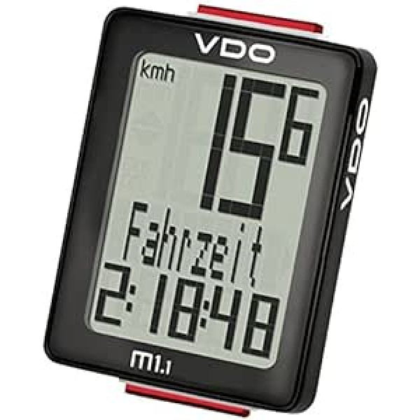 VDO M1.1 digitālais velosipēdu dators velosipēda spidometrs melns sarkans