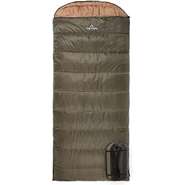 TETON Sports Celsius parasts guļammaiss, oderēts ar flaneli (203 x 84 cm, -18 °C/0 °C)