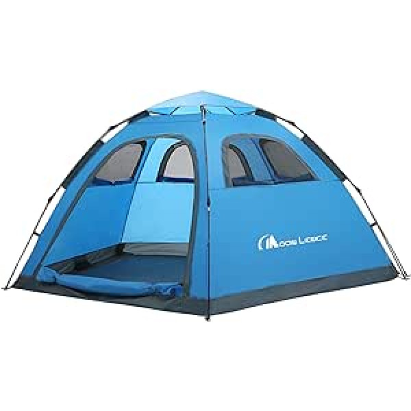 MOON LENCE Instant Pop Up Tent Family Camping Tent 4-5 Person Portable Tent Automatic Tent Waterproof Windproof for Camping Hiking Mountaineering