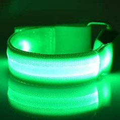 Modes un atdzist LED siksniņa, USB uzlādējama gaismas sporta aproce, regulējamas tumsā spīdošas rokassprādzes vīriešiem un sievietēm, nakts drošības gaismas skriešanai, skriešanai, riteņbraukšanai, pārgājieniem