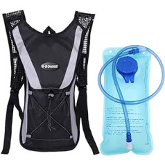 monvecle Hydration Pack Ūdens mugursoma urīnpūšļa soma Riteņbraukšanas pārgājiena kāpšanas soma + 2L hidratācijas urīnpūslis