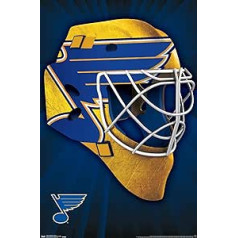 Trends International NHL Sentluisas Blues — logotips 17 sienas plakāts 14,5 x 22,5 collas bez rāmja