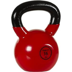 MOVIT Kettlebell PRO, čuguna tējkanna ar vinila pārklājumu, 12 varianti: no 2 līdz 24 kg, pārbaudīts uz kaitīgām vielām, šūpošanās hanteles lodītes svars