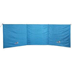 alloutdoor 4 Poles // 3 Panels Blue Wind Shield Beach Camping 400cm x 135cm