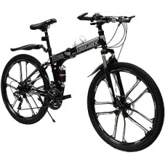 26 Inch Folding Bike 21 Speed MTB Mountain Bike with Disc Brake for Girls Boys Men and Women