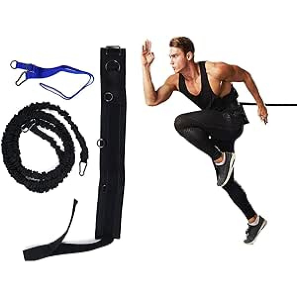 Feishibang Flexible Sports Training Bungee Resistance Speed Band, Basketbols un Futbols Viss sporta aprīkojums uzlabo ātrumu, stiprina lēcienus uz augstāku kustīgu ātro treniņu