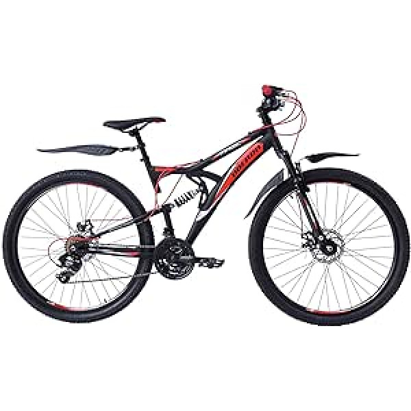 27,5 collu bērnu zēni meiteņu velosipēds bērnu velosipēds zēnu velosipēds kalnu velosipēds MTB velosipēds 18 ātrumu Shimano pilnībā piekares dakšu disku bremžu mehāniskā Oberon melna sarkana