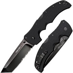 Cold Steel, Recon 1 Lockback Tanto Blade 10 cm Folding Knife Partially Serrated Tanto Blade Pocket Knife Handle G10 S35VN Blade Steel Sharp Knife for Outdoor Camping Carving