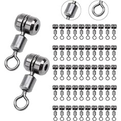 Goture Fishing Snap Swivel Ball Bearing Swivel Fishing Stainless Steel High Strength Corrosion Resistant Swivel for Saltwater Freshwater Swivel Tackle