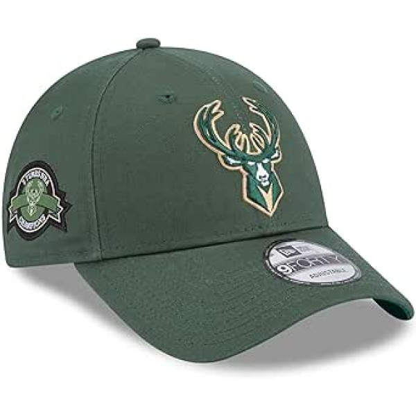 New Era Milwaukee Bucks NBA komandas sānu plāksteris Green 94ty regulējams vāciņš