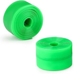 Pack of 2 Bicycle Tyre Insert, Green Rubber Bicycle Inner Tube Flat Protection Bicycle Tyre Accessories Compatible with 12