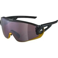 ALPINA 5W1NG Q veidrodiniai, kontrastą didinantys ir nuo rasojimo akiniai sportui ir dviračių sportui su 100 % UV apsauga suaugusiems