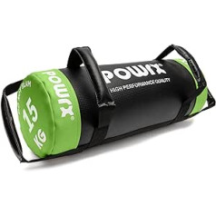 Powrx spēka soma izgatavota no mākslīgās ādas 5-30 kg iesk. Workout I Fitness Bag smilšu maiss funkcionālajiem treniņiem, fitnesa, spēka un izturības treniņiem