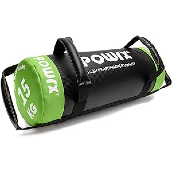 Powrx spēka soma izgatavota no mākslīgās ādas 5-30 kg iesk. Workout I Fitness Bag smilšu maiss funkcionālajiem treniņiem, fitnesa, spēka un izturības treniņiem