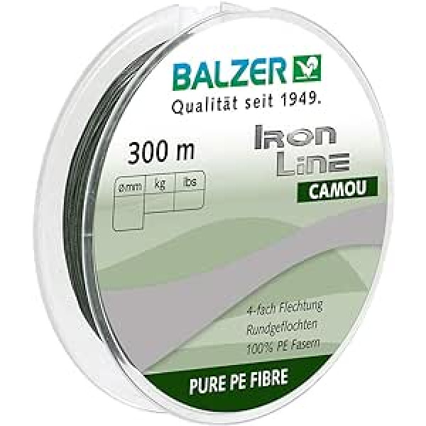 Balzer Iron Line 4 Camou 300m Spool Braided Line